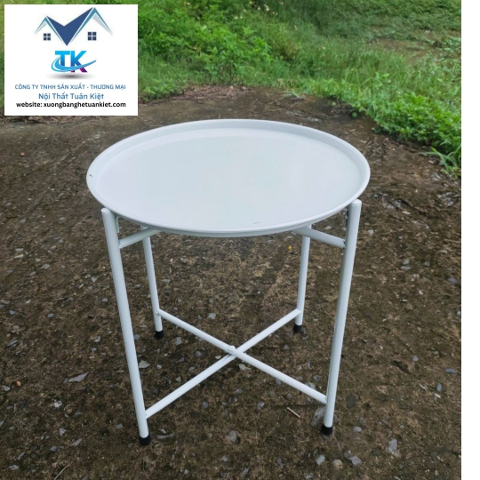Bàn Trà Chanh Sơn Tĩnh Điện 4 Chân Măt Rời Màu Trắng