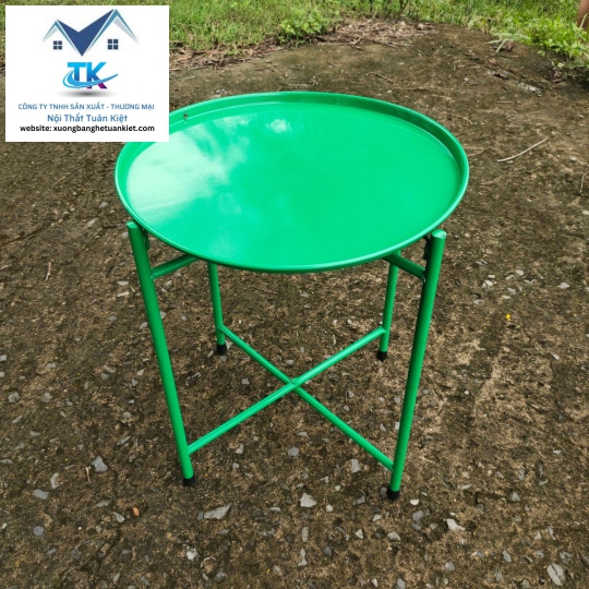 Bàn Trà Chanh Sơn Tĩnh Điện 4 Chân Măt Rời Màu Xanh Lá