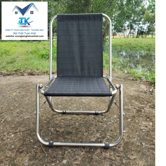 Ghế Xếp Inox 19 Thấp Vải (Mã Số:GXI19VT)