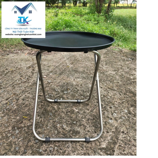 Bàn Trà Chanh Sơn Tĩnh Điện Chân Inox Màu Đen (Mã Số:BTSIĐ)