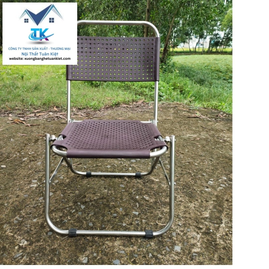 Ghế Xếp Inox Thấp Mũ Nhựa (MÃ SỐ: GXITMNN)