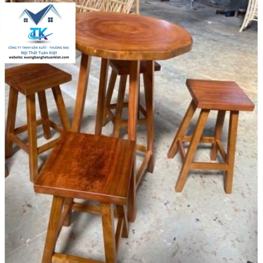 BÀN GHẾ GỖ ME TÂY 3