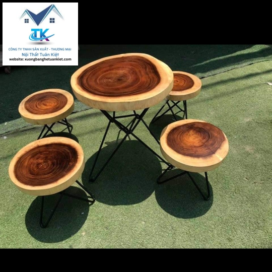 BÀN GHẾ GỖ ME TÂY 1