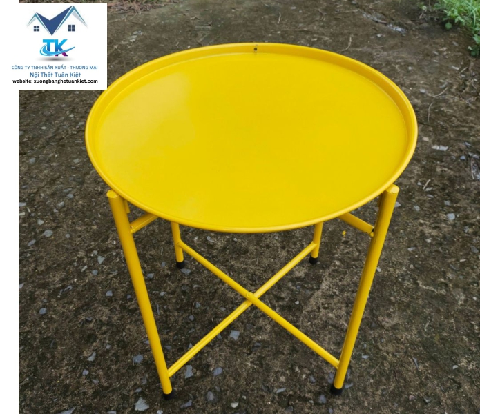 Bàn Trà Chanh Sơn Tĩnh Điện 4 Chân Măt Rời Màu Vàng