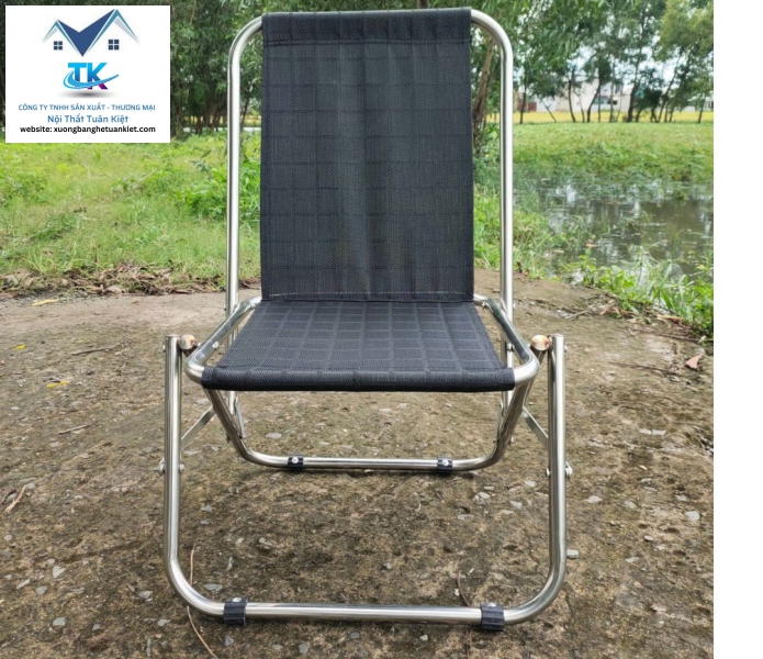 Ghế Xếp Inox 19 Thấp Vải (Mã Số:GXI19VT)