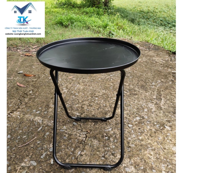Bàn Trà Chanh Sơn Tĩnh Điện Chân Sắt Màu Đen(Mã Số:BCSSĐ)