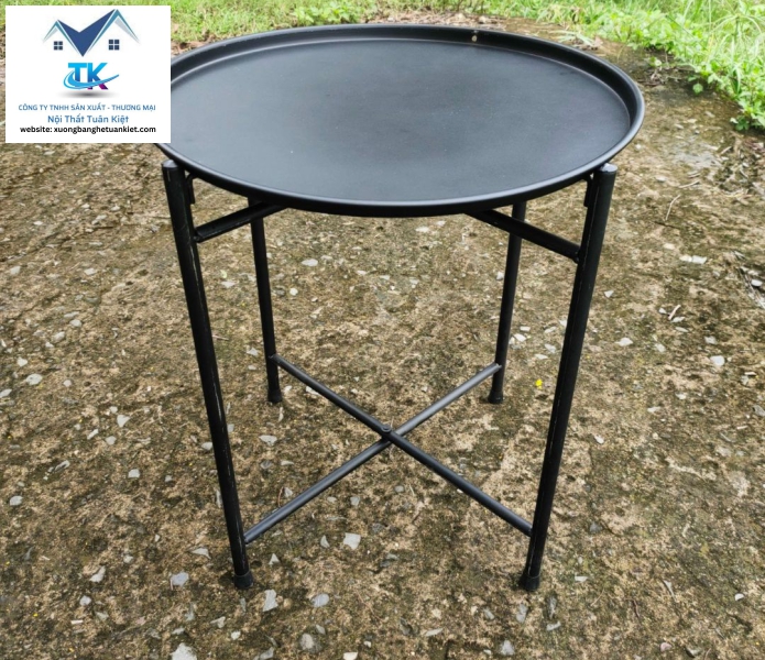 Bàn Trà Chanh Sơn Tĩnh Điện 4 Chân Măt Rời Màu Đen