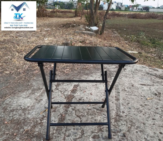 Bàn Sắt Lá Sơn Tỉnh Điện Gấp Gọn Màu Đen