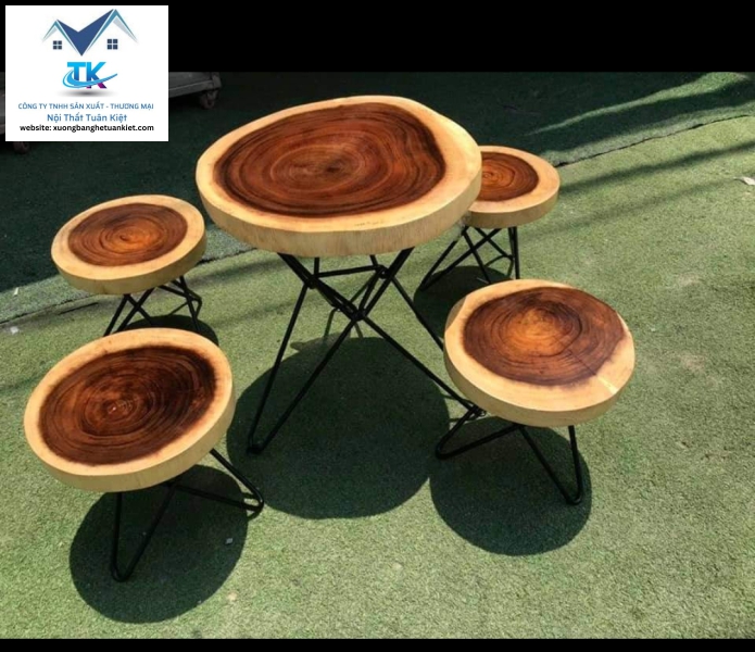 BÀN GHẾ GỖ ME TÂY 1